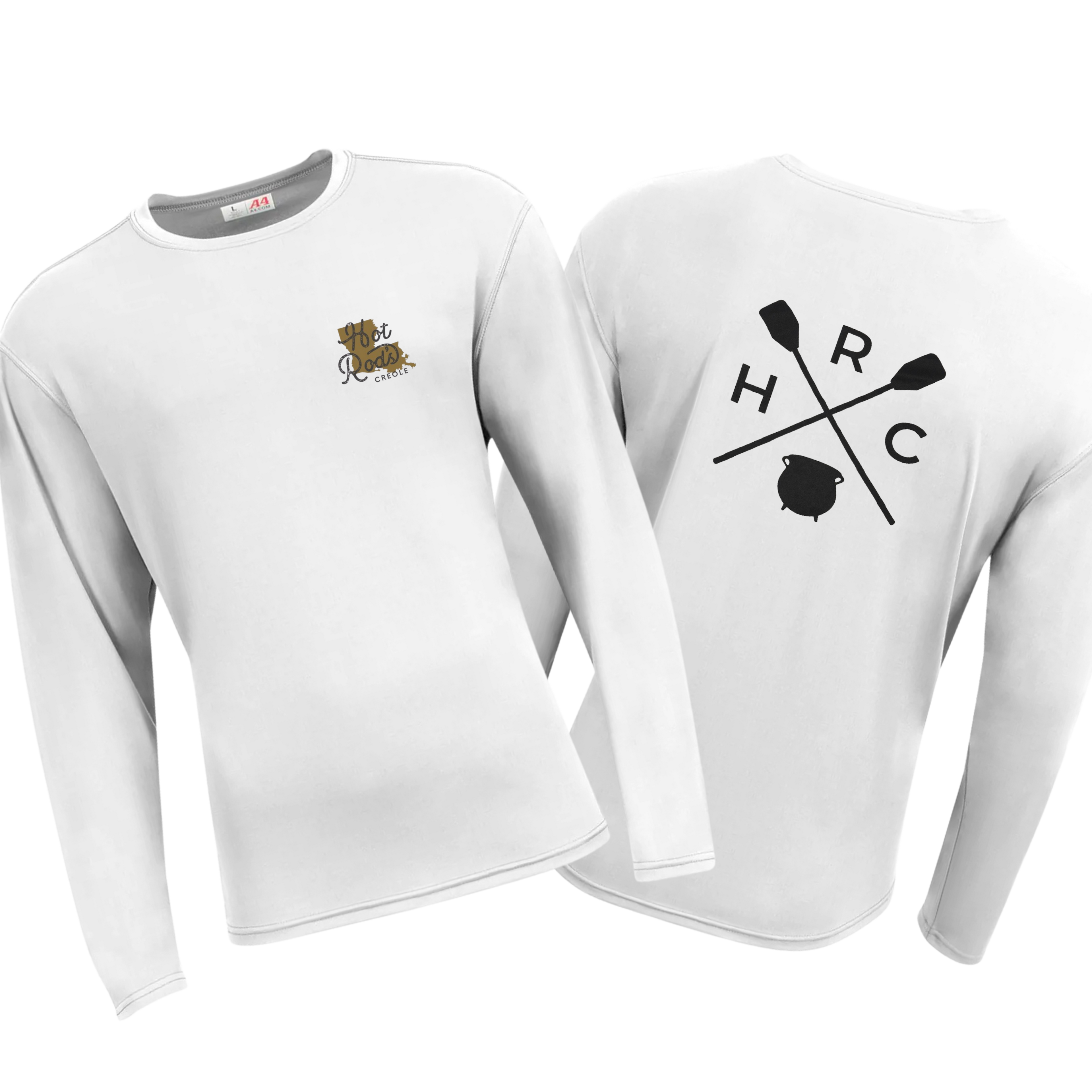 Long Sleeve White Dri-fit Paddle T-shirt